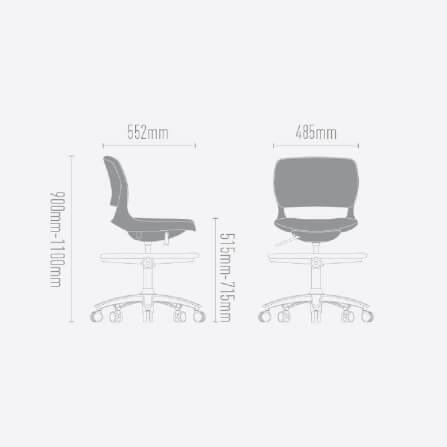 เก้าอี้บาร์ DF PROCHAIR รุ่น ACE Bar สีเทา_4